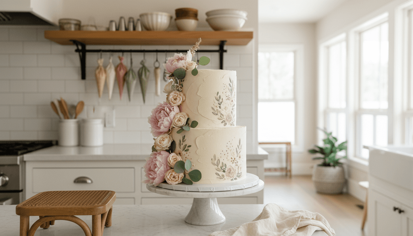 Colorful birthday cake with sprinkles and lit candles